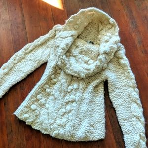 Caryn Vallone (Barney's NY)  Knobby Wool Sweater